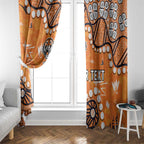 Personalized Wests Tigers Window Curtain Aboriginal Pattern with Graffiti Style Design