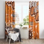Personalized Wests Tigers Window Curtain Aboriginal Pattern with Graffiti Style Design