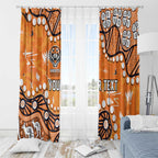 Personalized Wests Tigers Window Curtain Aboriginal Pattern with Graffiti Style Design