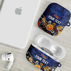 Personalized Adelaide Crows AirPods Case Aboriginal Dot Painting Graffiti Style