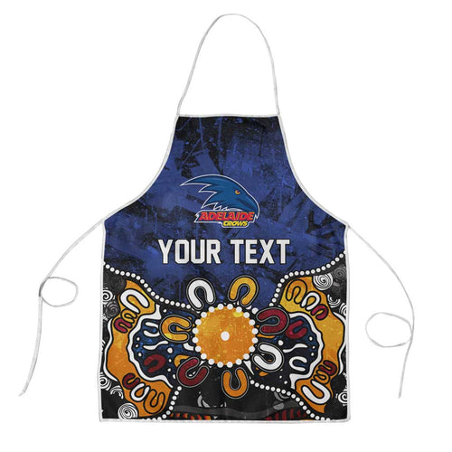 Personalized Adelaide Crows Apron Aboriginal Dot Painting Graffiti Style