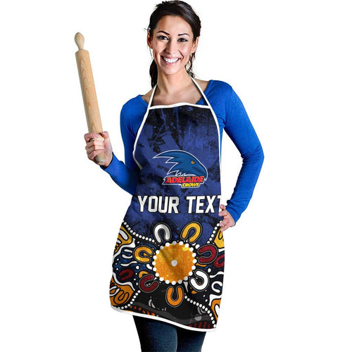 Personalized Adelaide Crows Apron Aboriginal Dot Painting Graffiti Style