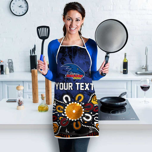 Personalized Adelaide Crows Apron Aboriginal Dot Painting Graffiti Style