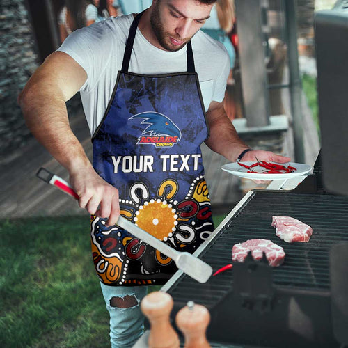 Personalized Adelaide Crows Apron Aboriginal Dot Painting Graffiti Style