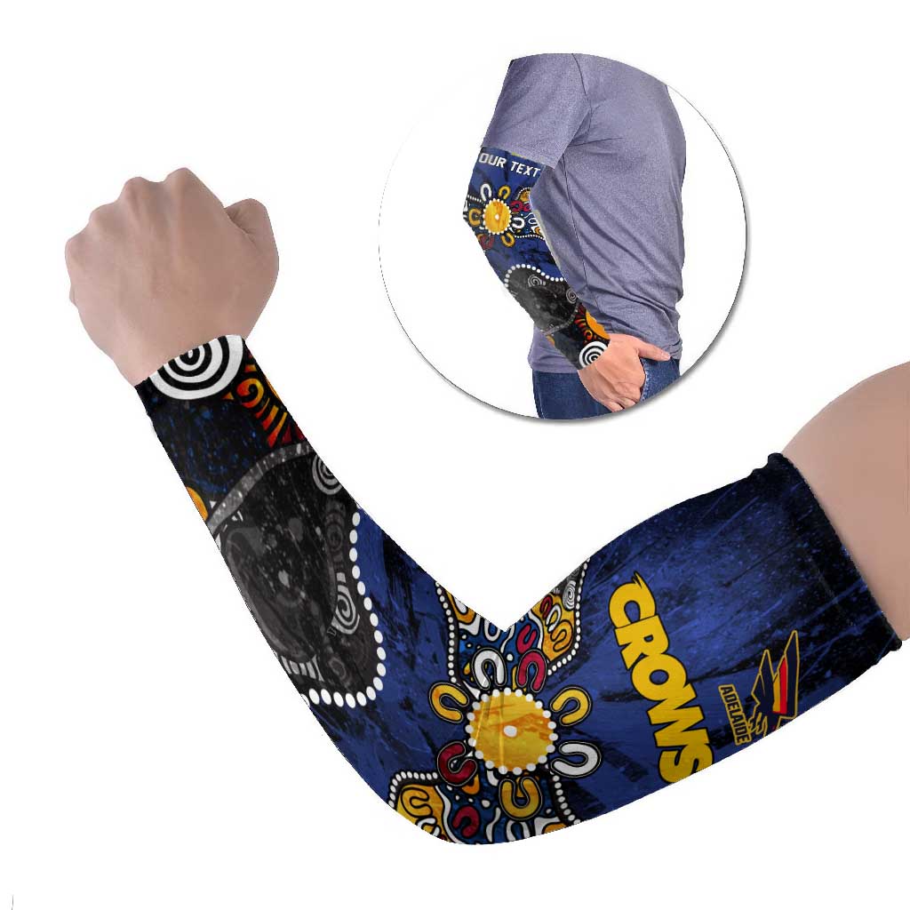 Personalized Adelaide Crows Arm Sleeves Aboriginal Dot Painting Graffiti Style