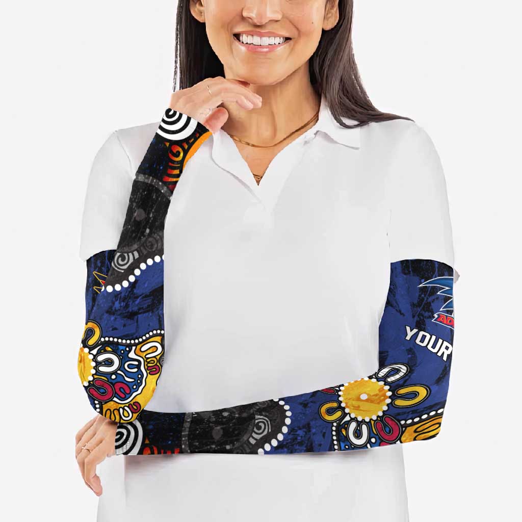 Personalized Adelaide Crows Arm Sleeves Aboriginal Dot Painting Graffiti Style