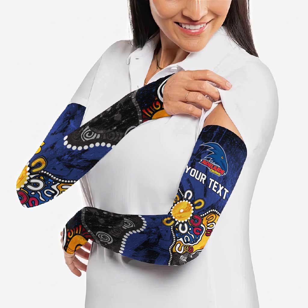 Personalized Adelaide Crows Arm Sleeves Aboriginal Dot Painting Graffiti Style