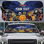 Personalized Adelaide Crows Auto Sun Shade Aboriginal Dot Painting Graffiti Style