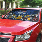Personalized Adelaide Crows Auto Sun Shade Aboriginal Dot Painting Graffiti Style
