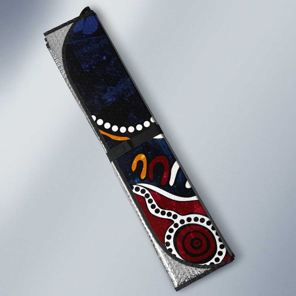 Personalized Adelaide Crows Auto Sun Shade Aboriginal Dot Painting Graffiti Style