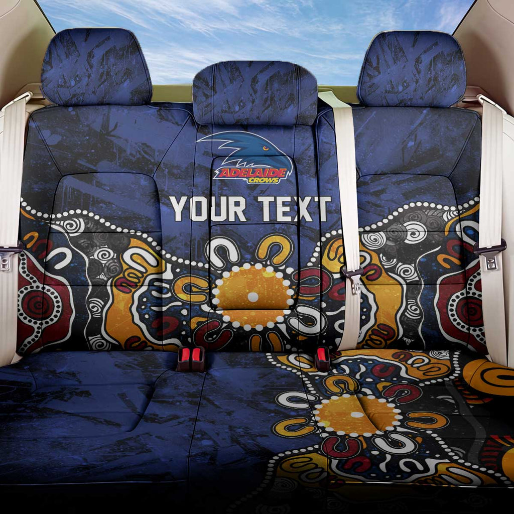 Personalized Adelaide Crows Back Car Seat Cover Aboriginal Dot Painting Graffiti Style