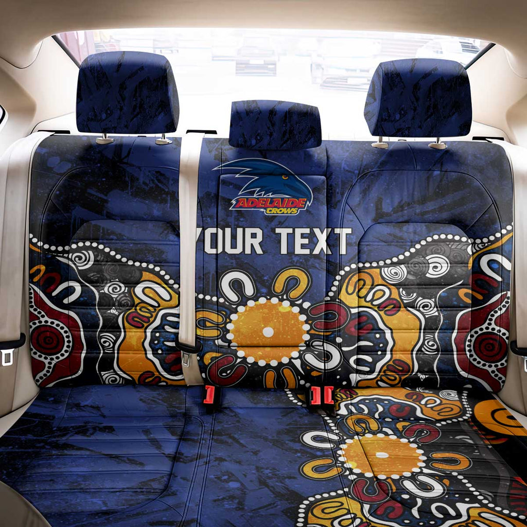 Personalized Adelaide Crows Back Car Seat Cover Aboriginal Dot Painting Graffiti Style