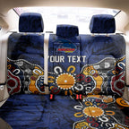 Personalized Adelaide Crows Back Car Seat Cover Aboriginal Dot Painting Graffiti Style