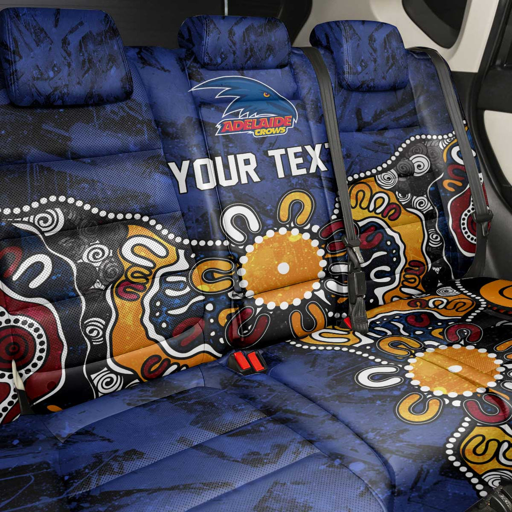 Personalized Adelaide Crows Back Car Seat Cover Aboriginal Dot Painting Graffiti Style