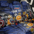 Personalized Adelaide Crows Back Car Seat Cover Aboriginal Dot Painting Graffiti Style