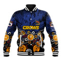 Personalized Adelaide Crows Baseball Jacket Aboriginal Dot Painting Graffiti Style
