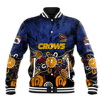 Personalized Adelaide Crows Baseball Jacket Aboriginal Dot Painting Graffiti Style