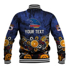 Personalized Adelaide Crows Baseball Jacket Aboriginal Dot Painting Graffiti Style