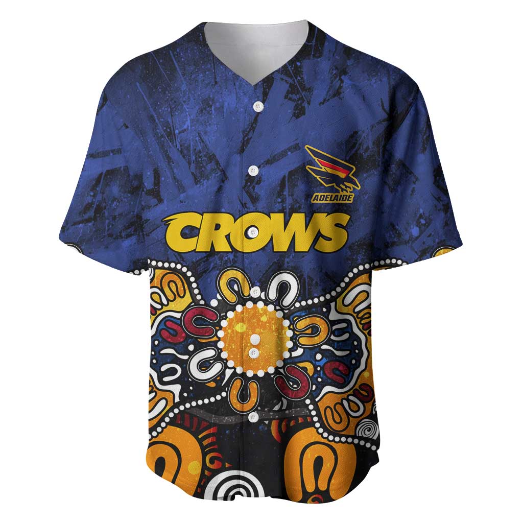 Personalized Adelaide Crows Baseball Jersey Aboriginal Dot Painting Graffiti Style