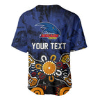 Personalized Adelaide Crows Baseball Jersey Aboriginal Dot Painting Graffiti Style