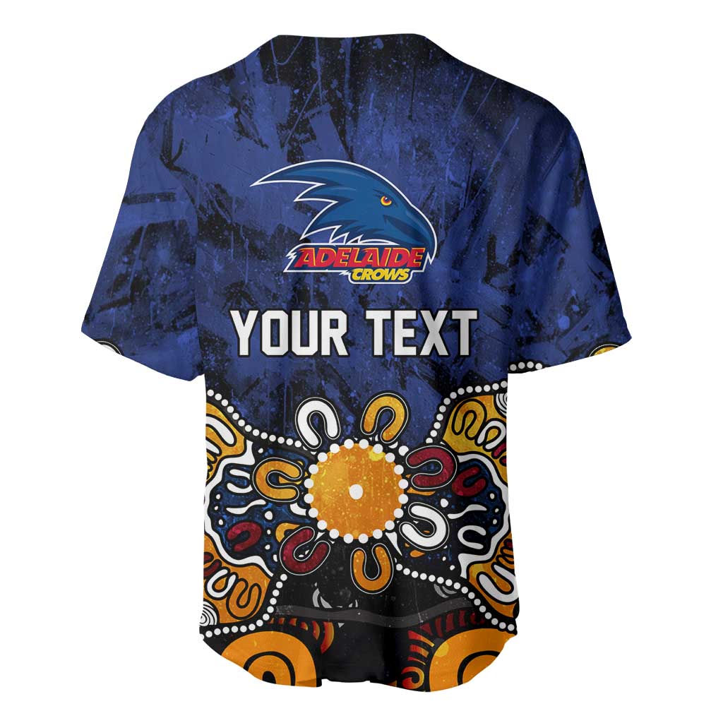 Personalized Adelaide Crows Baseball Jersey Aboriginal Dot Painting Graffiti Style