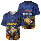 Personalized Adelaide Crows Baseball Jersey Aboriginal Dot Painting Graffiti Style