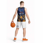 Personalized Adelaide Crows Basketball Jersey Aboriginal Dot Painting Graffiti Style