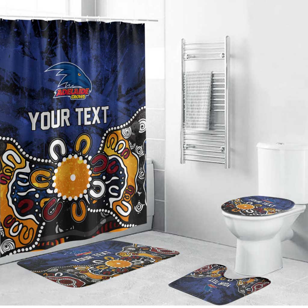Personalized Adelaide Crows Bathroom Set Aboriginal Dot Painting Graffiti Style