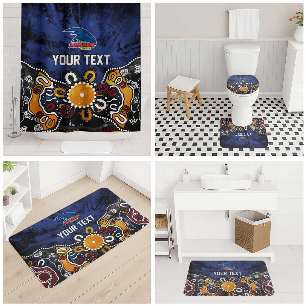 Personalized Adelaide Crows Bathroom Set Aboriginal Dot Painting Graffiti Style