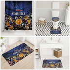 Personalized Adelaide Crows Bathroom Set Aboriginal Dot Painting Graffiti Style