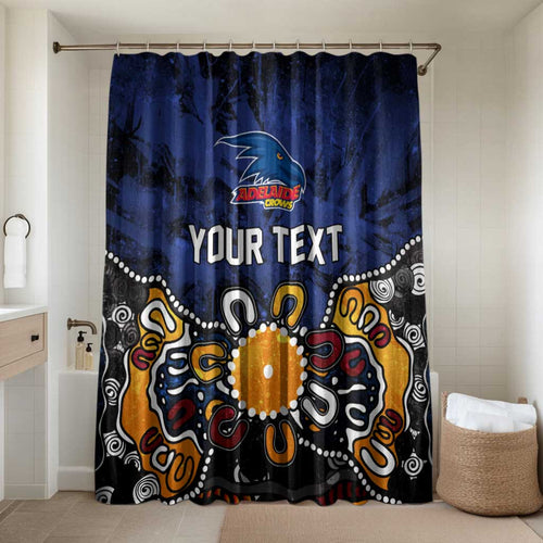 Personalized Adelaide Crows Bathroom Set Aboriginal Dot Painting Graffiti Style