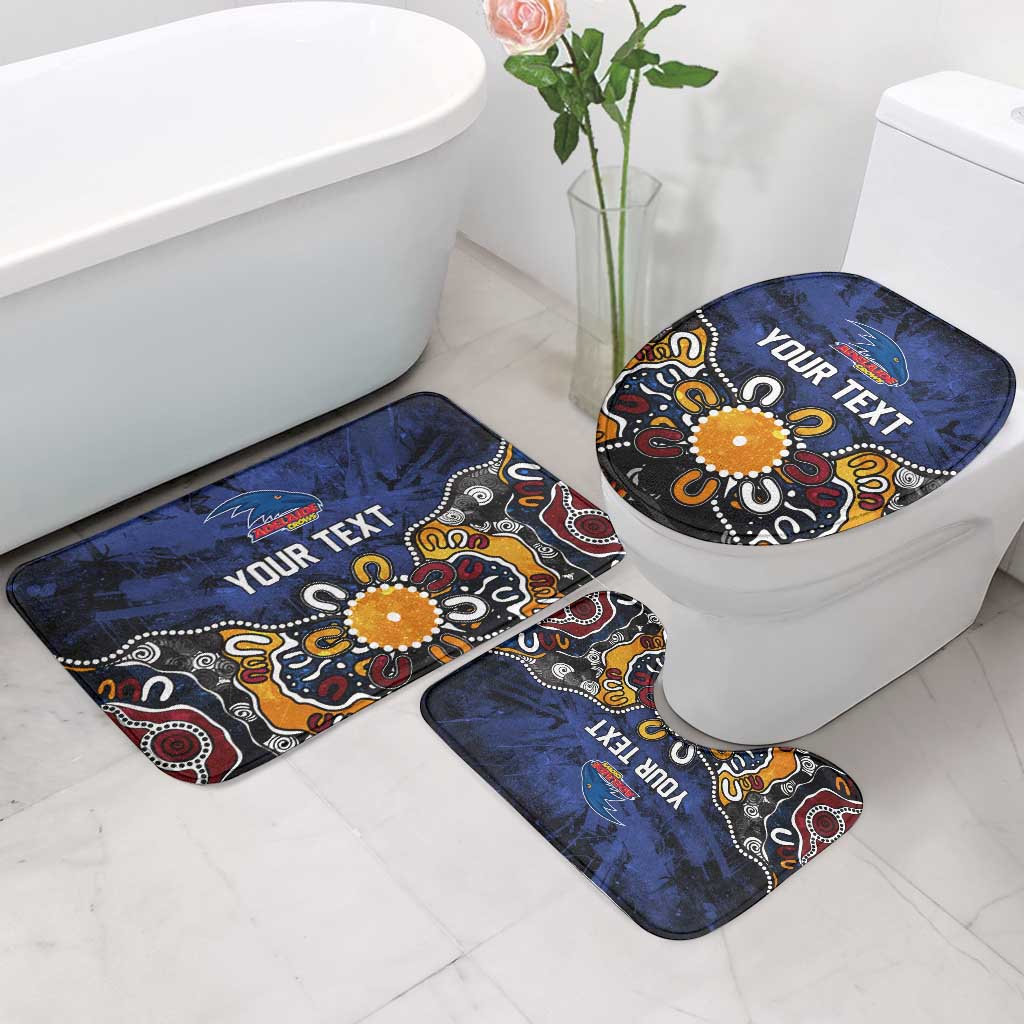 Personalized Adelaide Crows Bathroom Set Aboriginal Dot Painting Graffiti Style