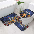 Personalized Adelaide Crows Bathroom Set Aboriginal Dot Painting Graffiti Style