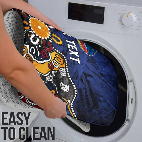Personalized Adelaide Crows Bathroom Set Aboriginal Dot Painting Graffiti Style