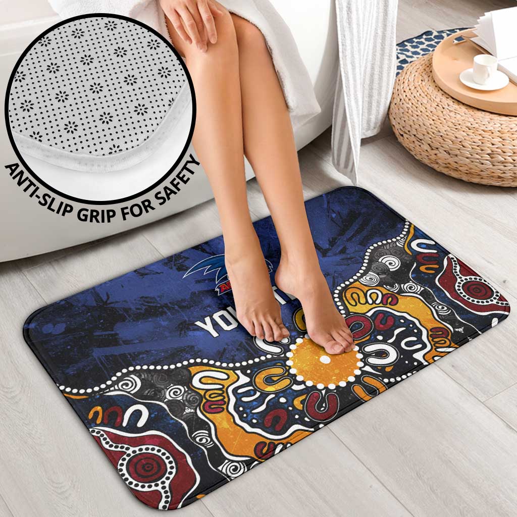 Personalized Adelaide Crows Bathroom Set Aboriginal Dot Painting Graffiti Style