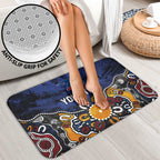 Personalized Adelaide Crows Bathroom Set Aboriginal Dot Painting Graffiti Style