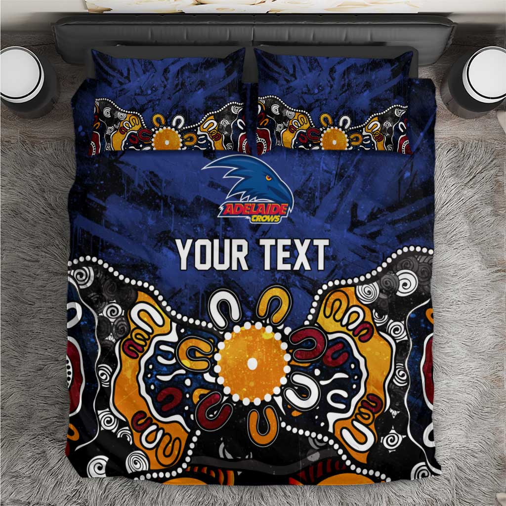 Personalized Adelaide Crows Bedding Set Aboriginal Dot Painting Graffiti Style