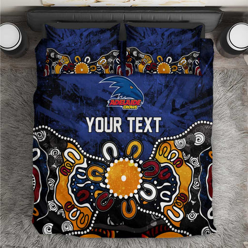 Personalized Adelaide Crows Bedding Set Aboriginal Dot Painting Graffiti Style