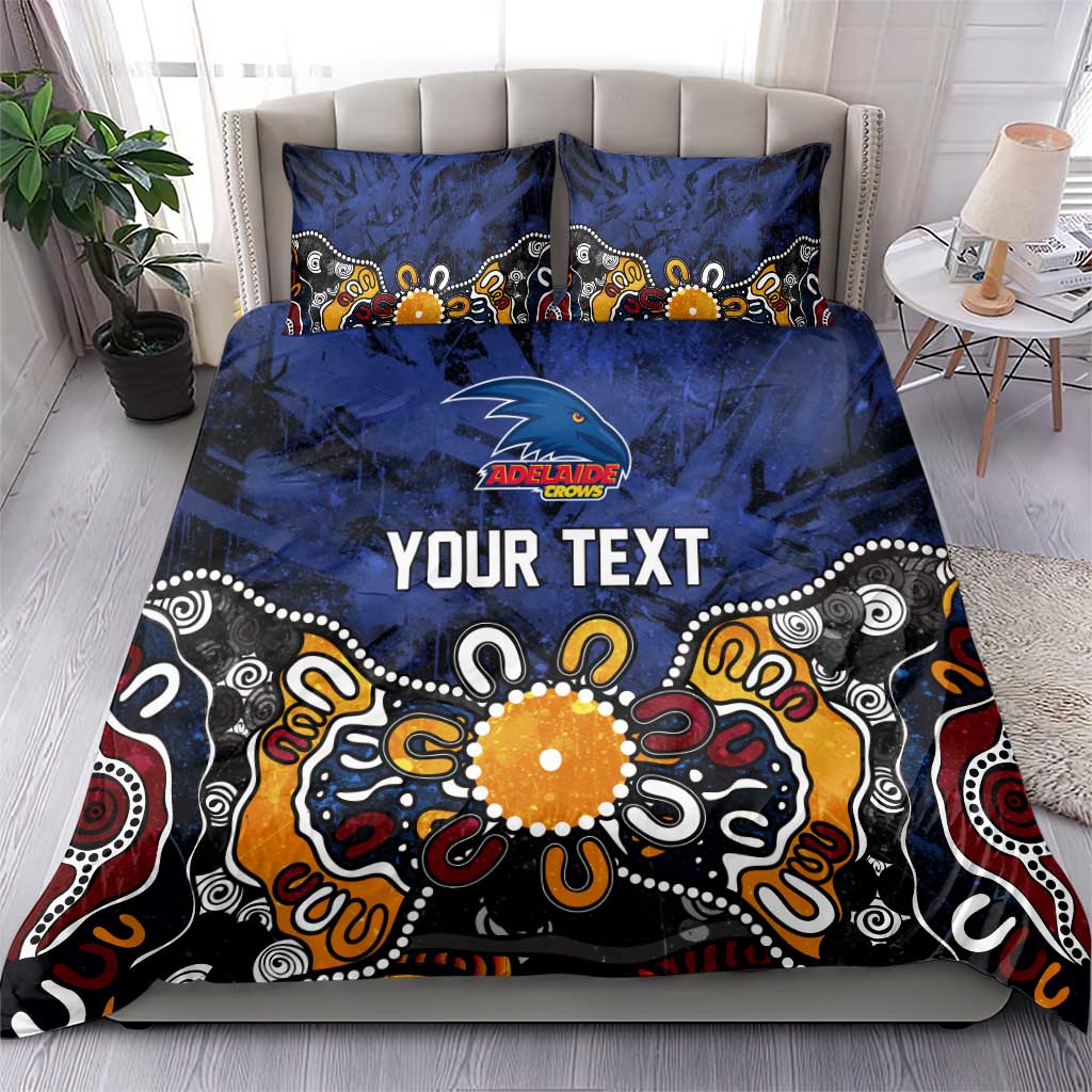 Personalized Adelaide Crows Bedding Set Aboriginal Dot Painting Graffiti Style
