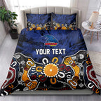 Personalized Adelaide Crows Bedding Set Aboriginal Dot Painting Graffiti Style