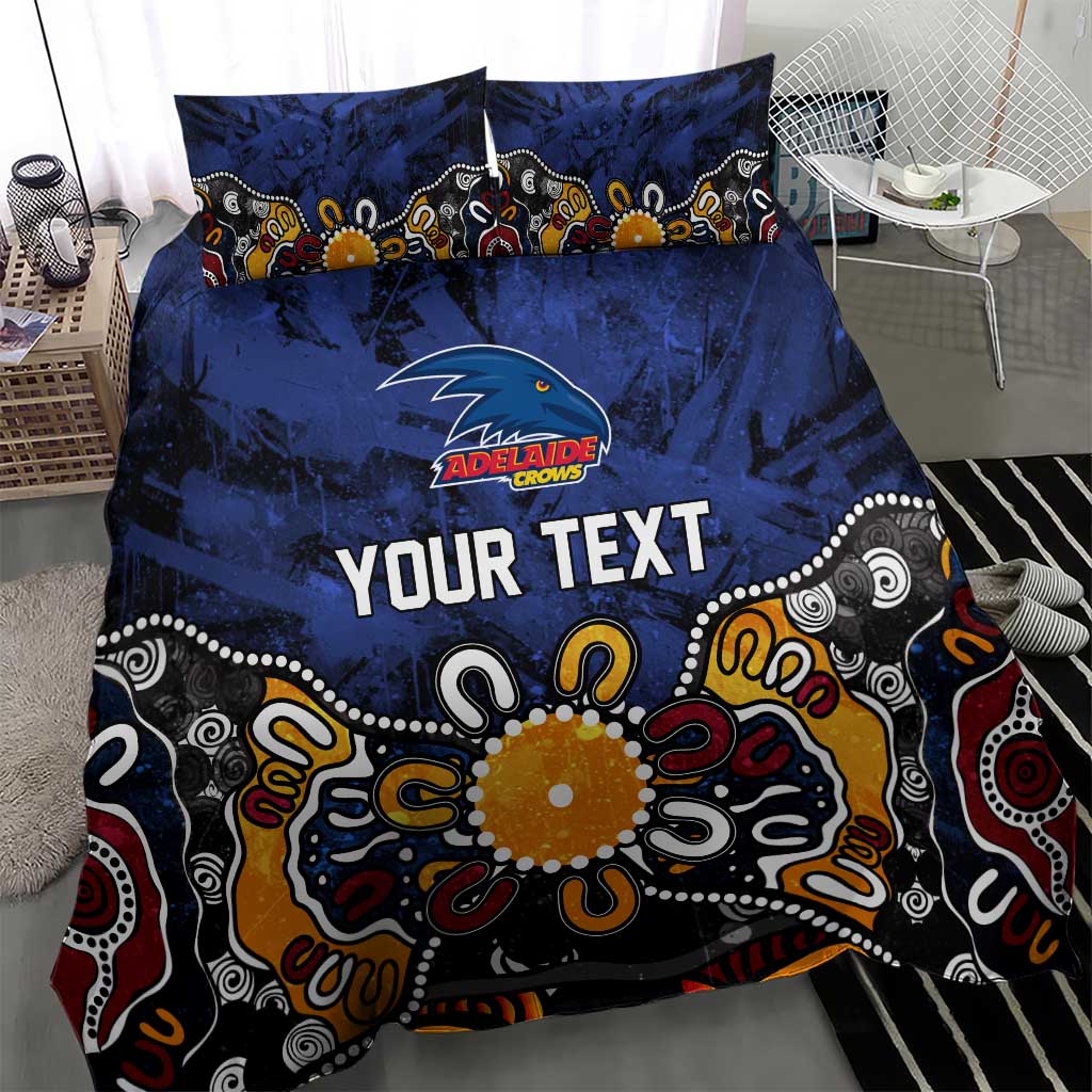 Personalized Adelaide Crows Bedding Set Aboriginal Dot Painting Graffiti Style