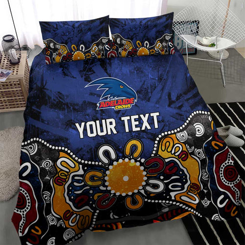 Personalized Adelaide Crows Bedding Set Aboriginal Dot Painting Graffiti Style