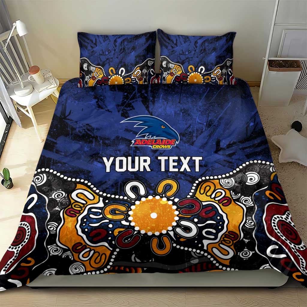 Personalized Adelaide Crows Bedding Set Aboriginal Dot Painting Graffiti Style