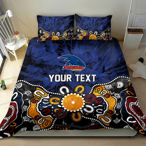 Personalized Adelaide Crows Bedding Set Aboriginal Dot Painting Graffiti Style