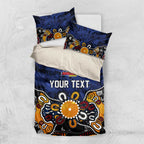Personalized Adelaide Crows Bedding Set Aboriginal Dot Painting Graffiti Style