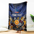 Personalized Adelaide Crows Blanket Aboriginal Dot Painting Graffiti Style