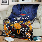 Personalized Adelaide Crows Blanket Aboriginal Dot Painting Graffiti Style