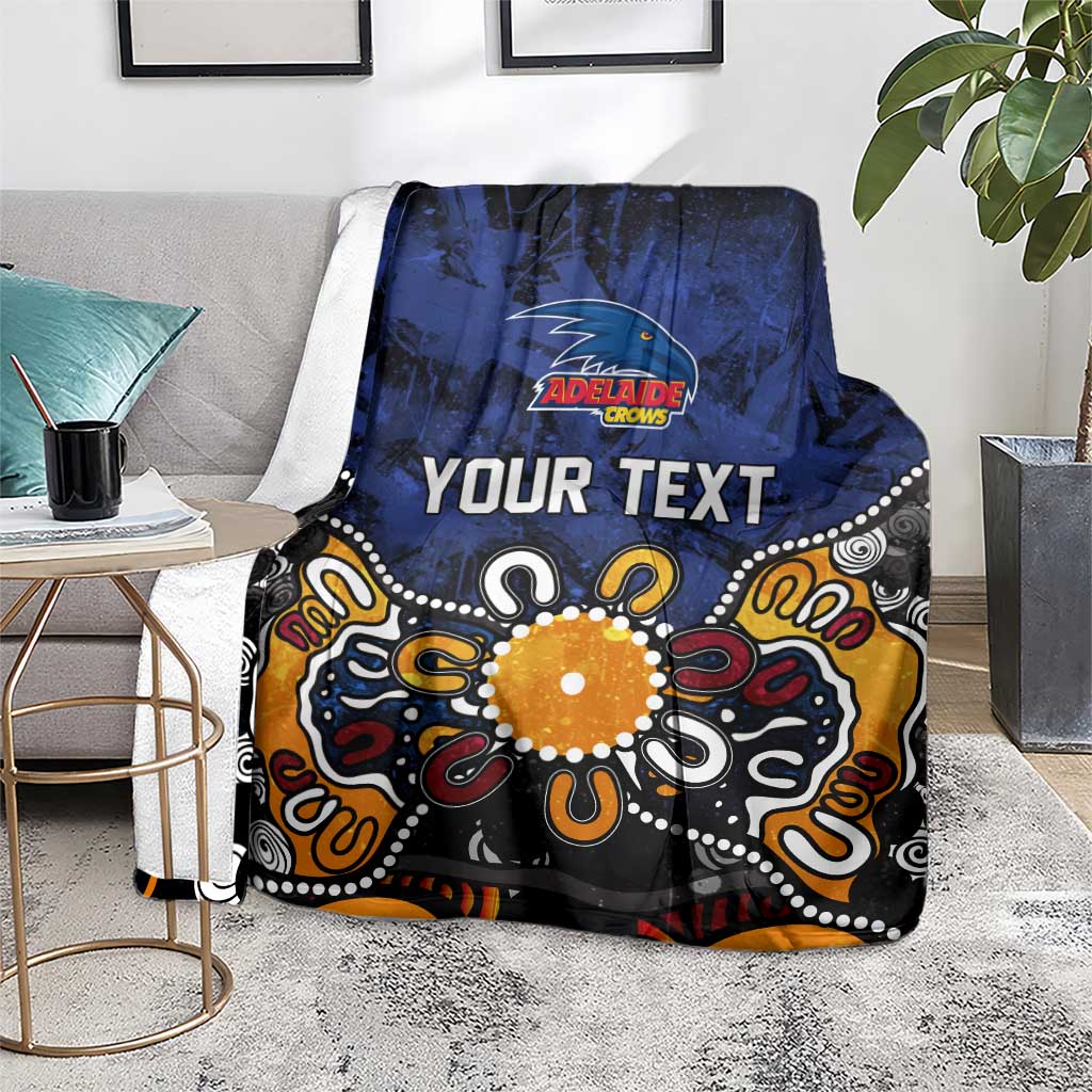 Personalized Adelaide Crows Blanket Aboriginal Dot Painting Graffiti Style