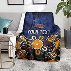 Personalized Adelaide Crows Blanket Aboriginal Dot Painting Graffiti Style