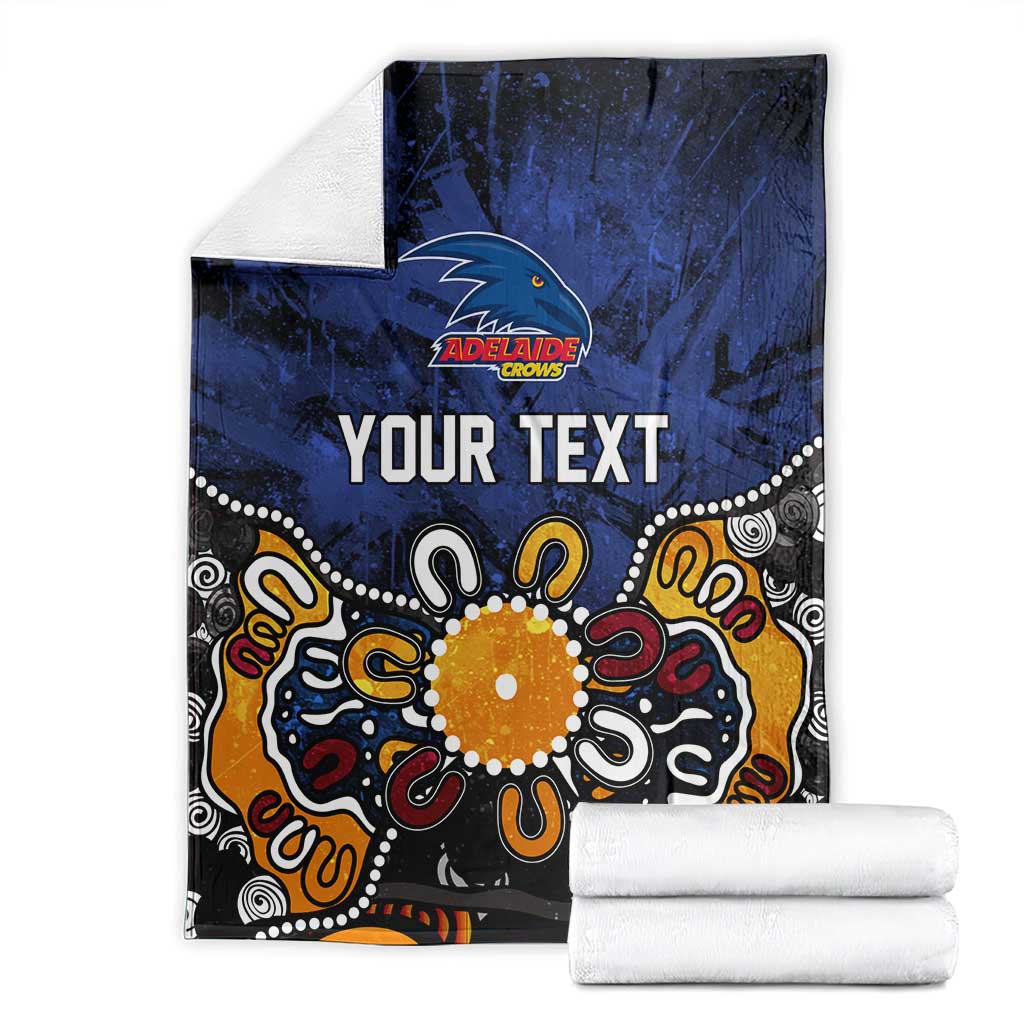 Personalized Adelaide Crows Blanket Aboriginal Dot Painting Graffiti Style